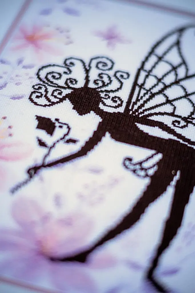 PN-0188915 Набір для вишивки хрестом LanArte Flower Fairy Silhouette Квіткова фея силует 