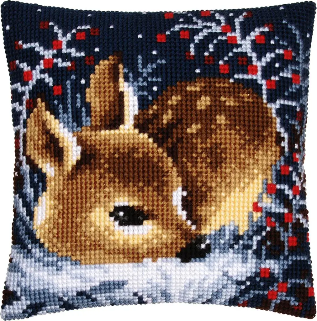 PN-0158266 Набір для вишивання хрестом (подушка) Vervaco Little deer Маленький олень