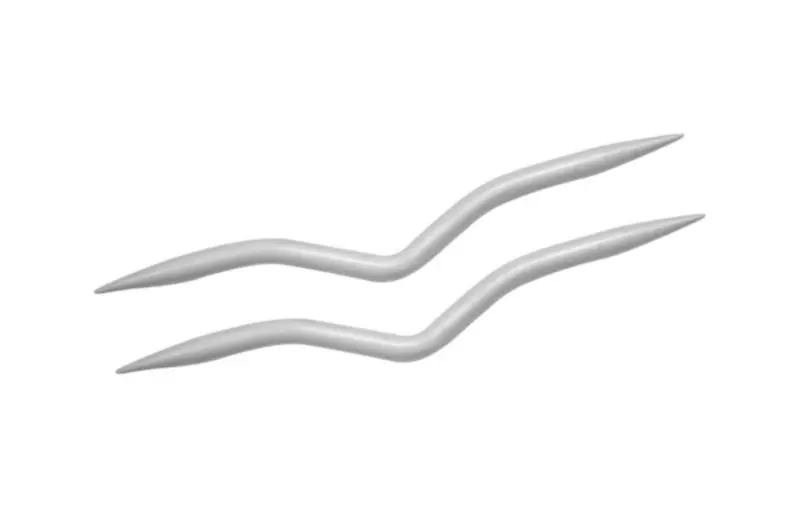 45503 Тримач для коси вигнутий алюмінієвий (набір 2шт - 6.0 мм, 8.0 мм) KnitPro