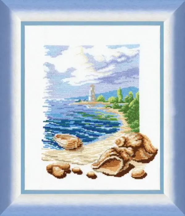Набір для вишивання хрестиком Чарівна Мить №211 Триптих Біля моря