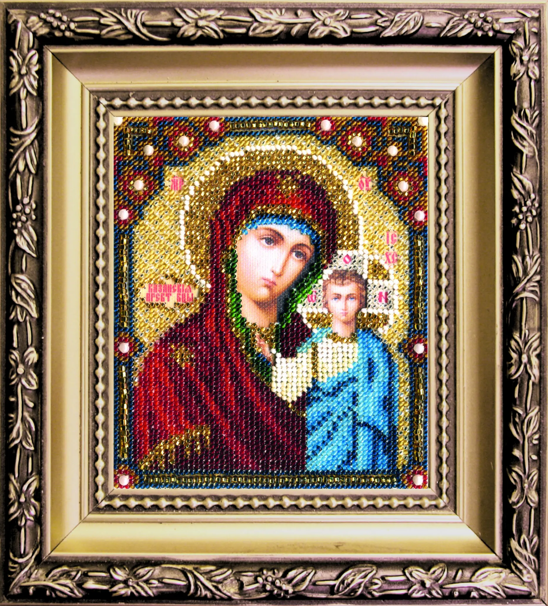 Набір для вишивання ювелірним бісером Чарівна Мить БЮ-002 Казанська ікона Божої Матері
