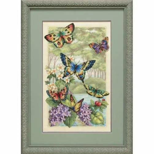 35223 Набір для вишивання хрестом DIMENSIONS Butterfly Forest Ліс метеликів