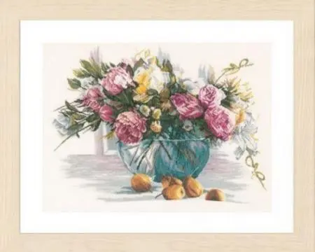 PN-0162299 Набір для вишивки хрестом LanArte Still Life of Flowers Натюрморт з квітів