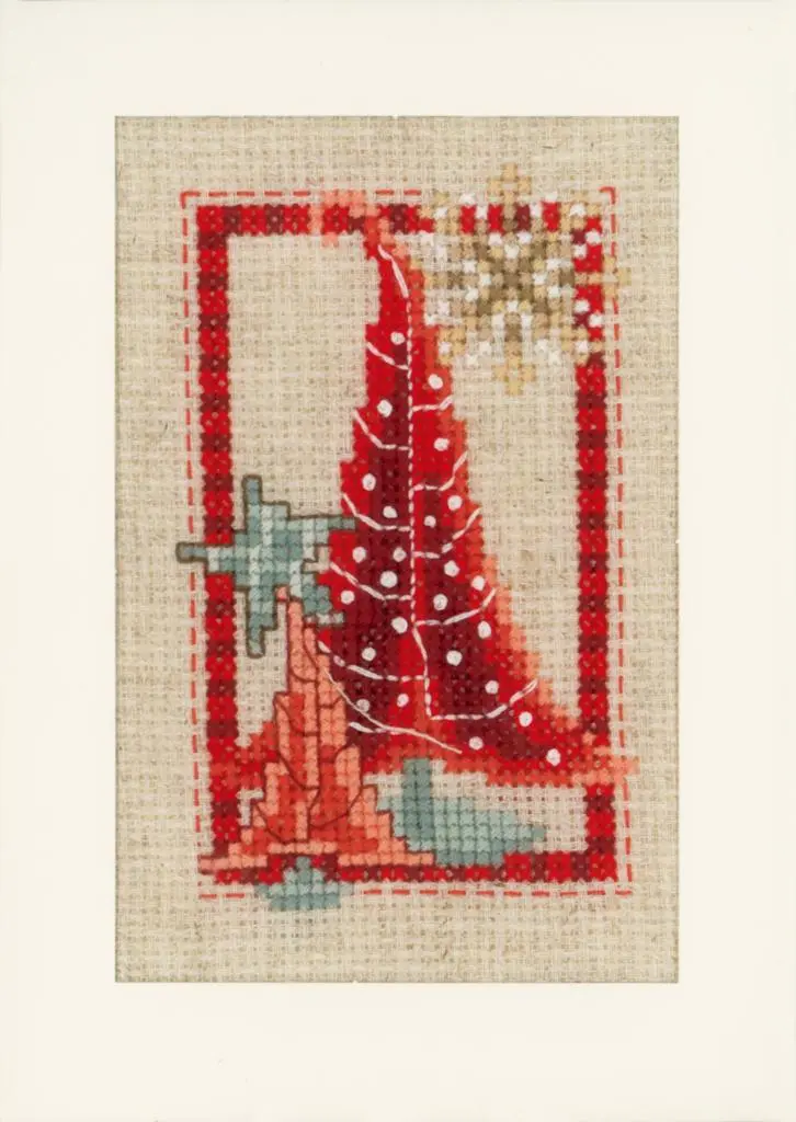 PN-0154080 Набір для вишивання хрестом (листівки) Vervaco Christmas symbols Різдвяна символіка