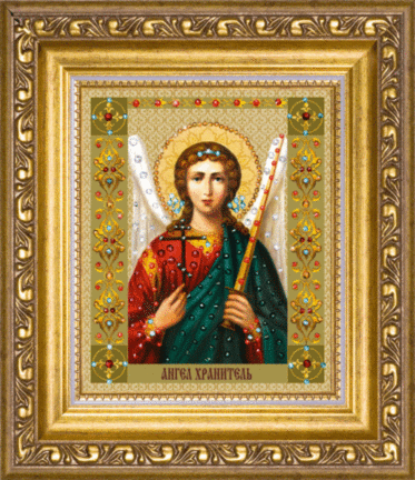 Набір картина стразами Чарівна Мить КС-125 Ікона Янгола Охоронця