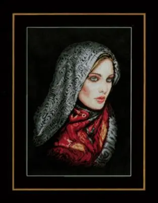 PN-0155033 Набір для вишивки хрестом LanArte Woman in Veil Жінка у вуалі