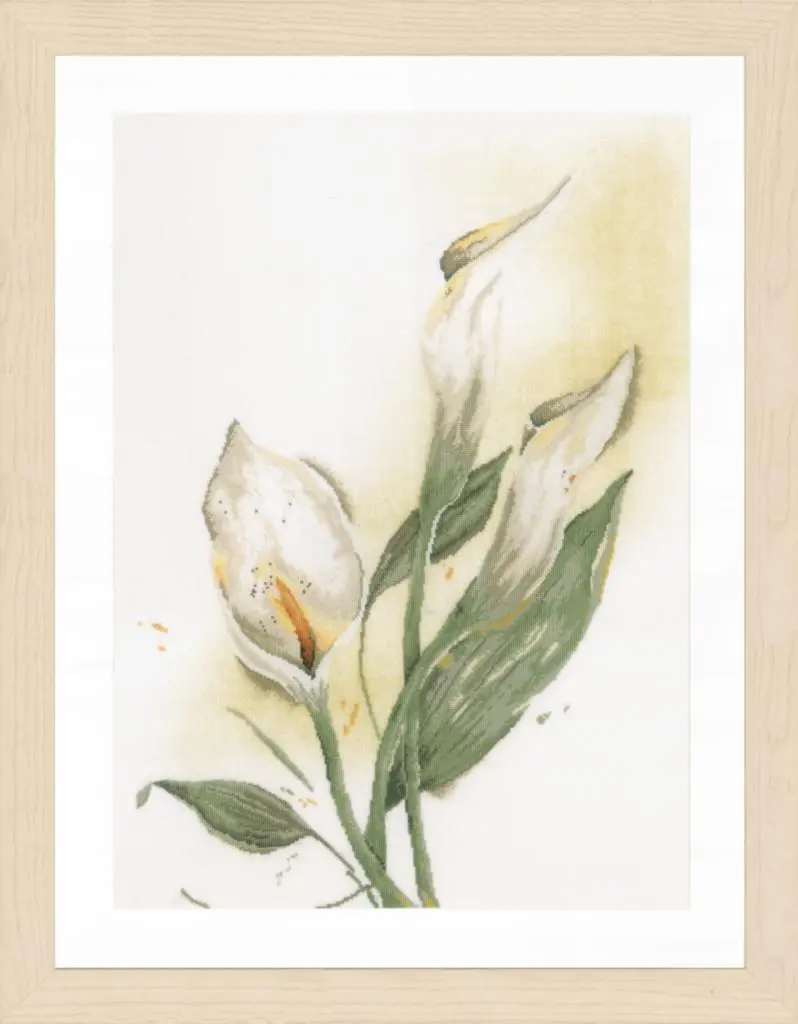 PN-0008015 Набір для вишивки хрестом LanArte Calla lily flower Кали