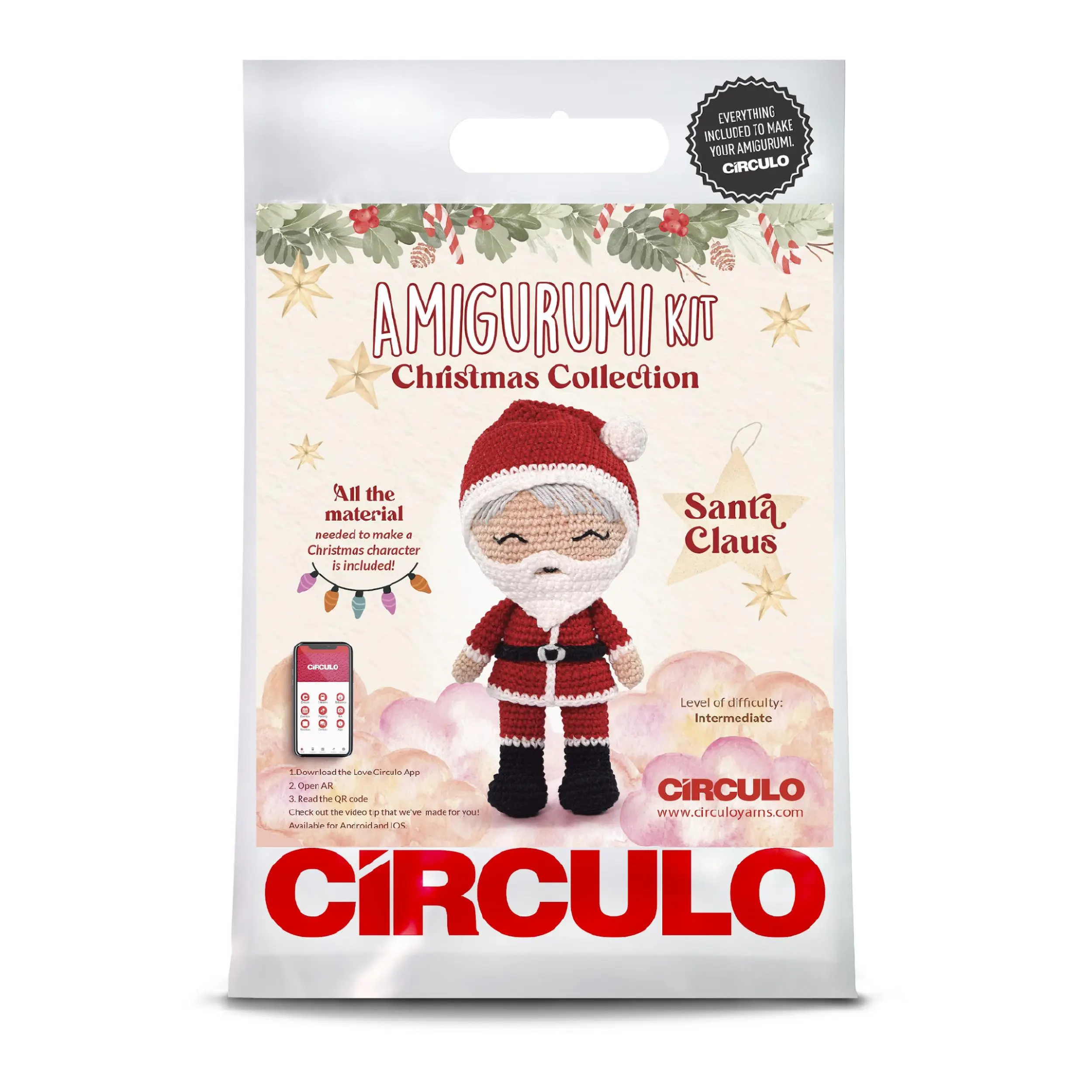 1 AMIGURUMI KIT - CHRISTMAS Santa Claus  (100% бавовна)