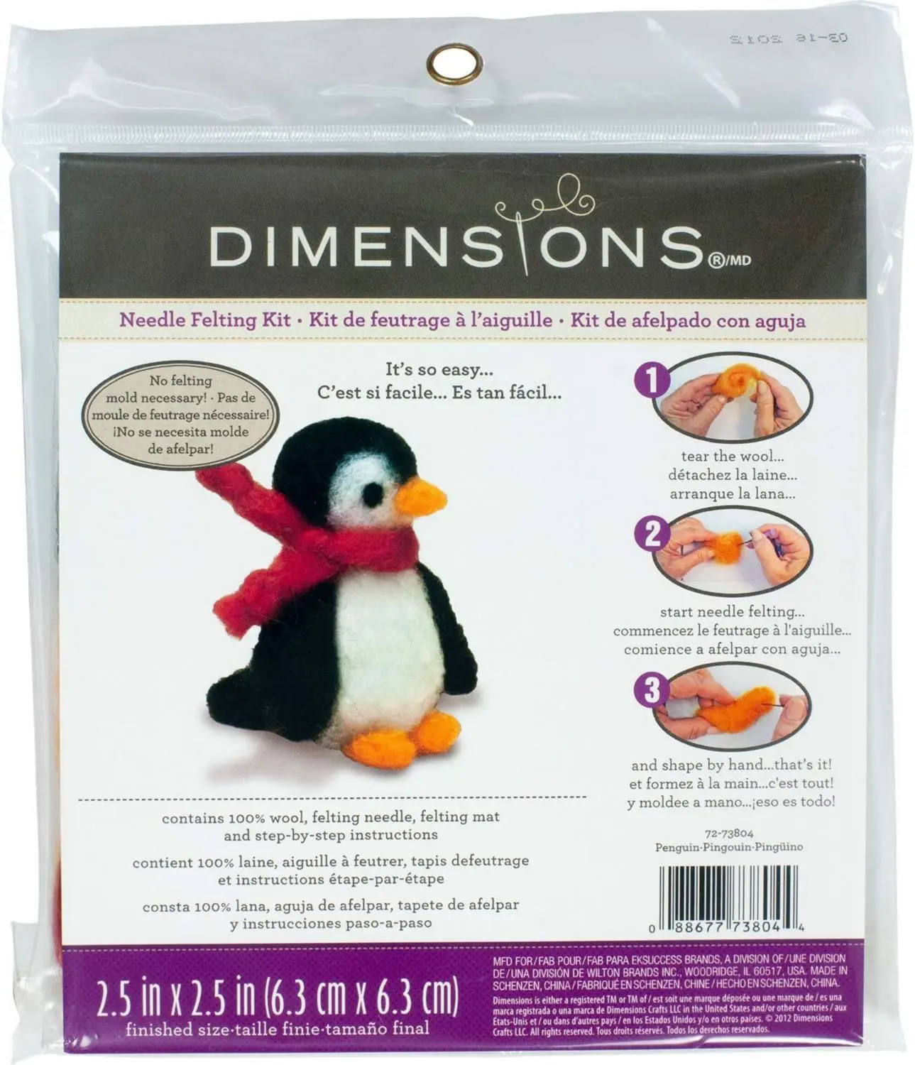 72-73804 Набір для валяння DIMENSIONS Penguin Пингвин