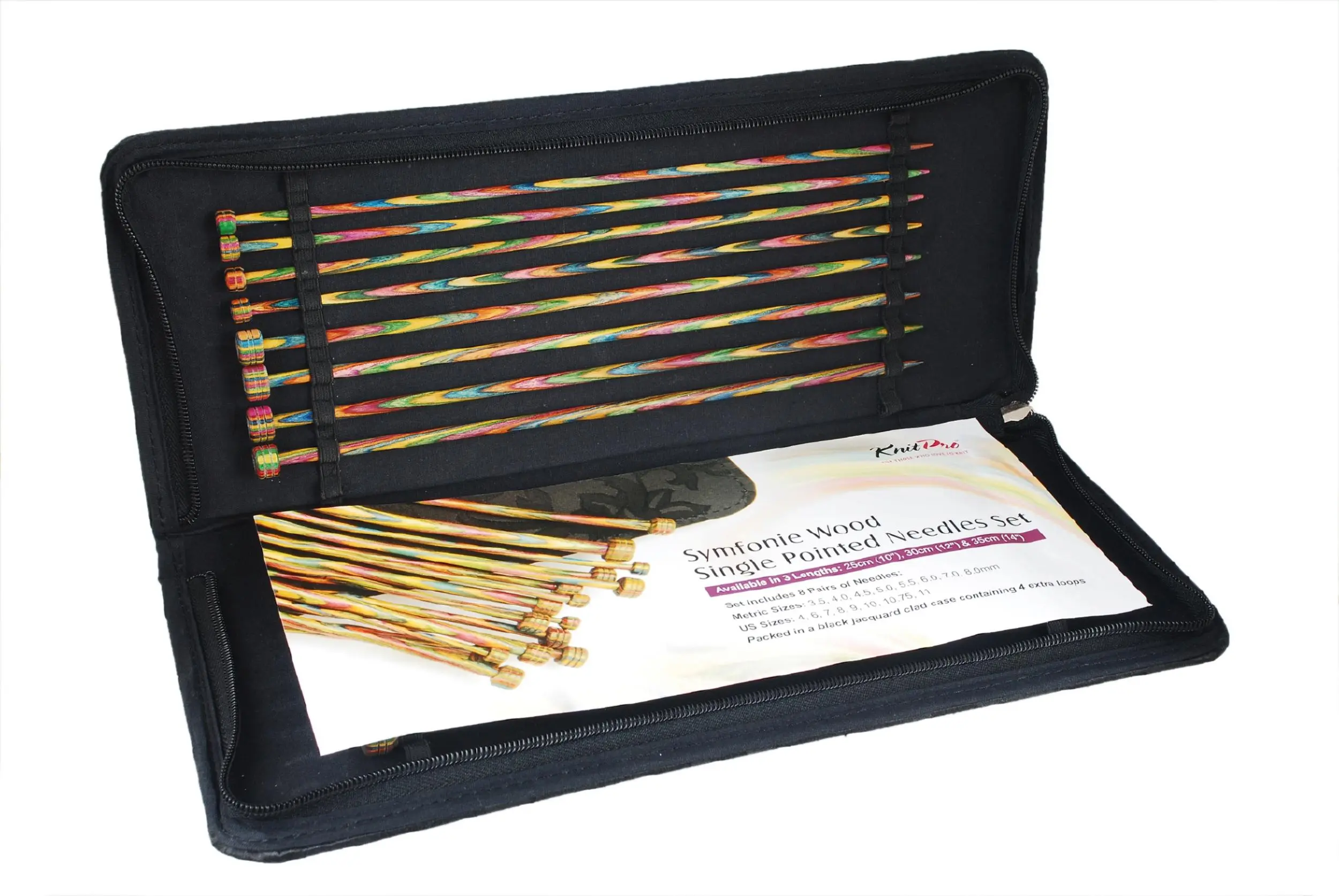 20228 Набір деревяних прямих спиць 35 см Symfonie Wood KnitPro