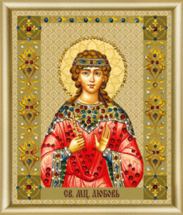 Набір картина стразами Чарівна Мить КС-124 Ікона святої мучениці Любові