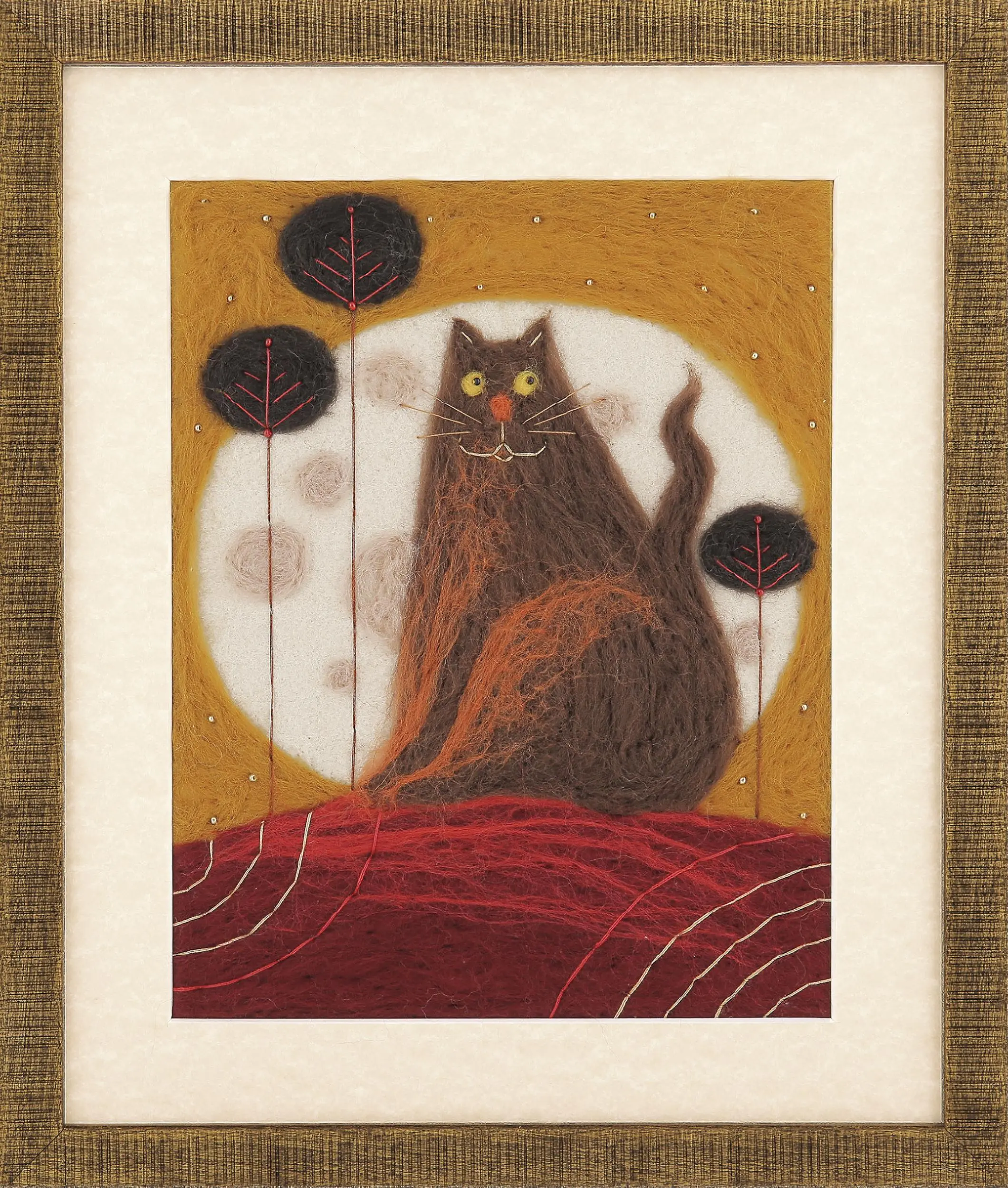 Набір для валяння картини Чарівна Мить В-213 Триптих Жив-був кіт