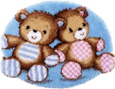 PN-0154391 Набір для вишивання килимка Vervaco Teddy Bears Ведмедики Тедді