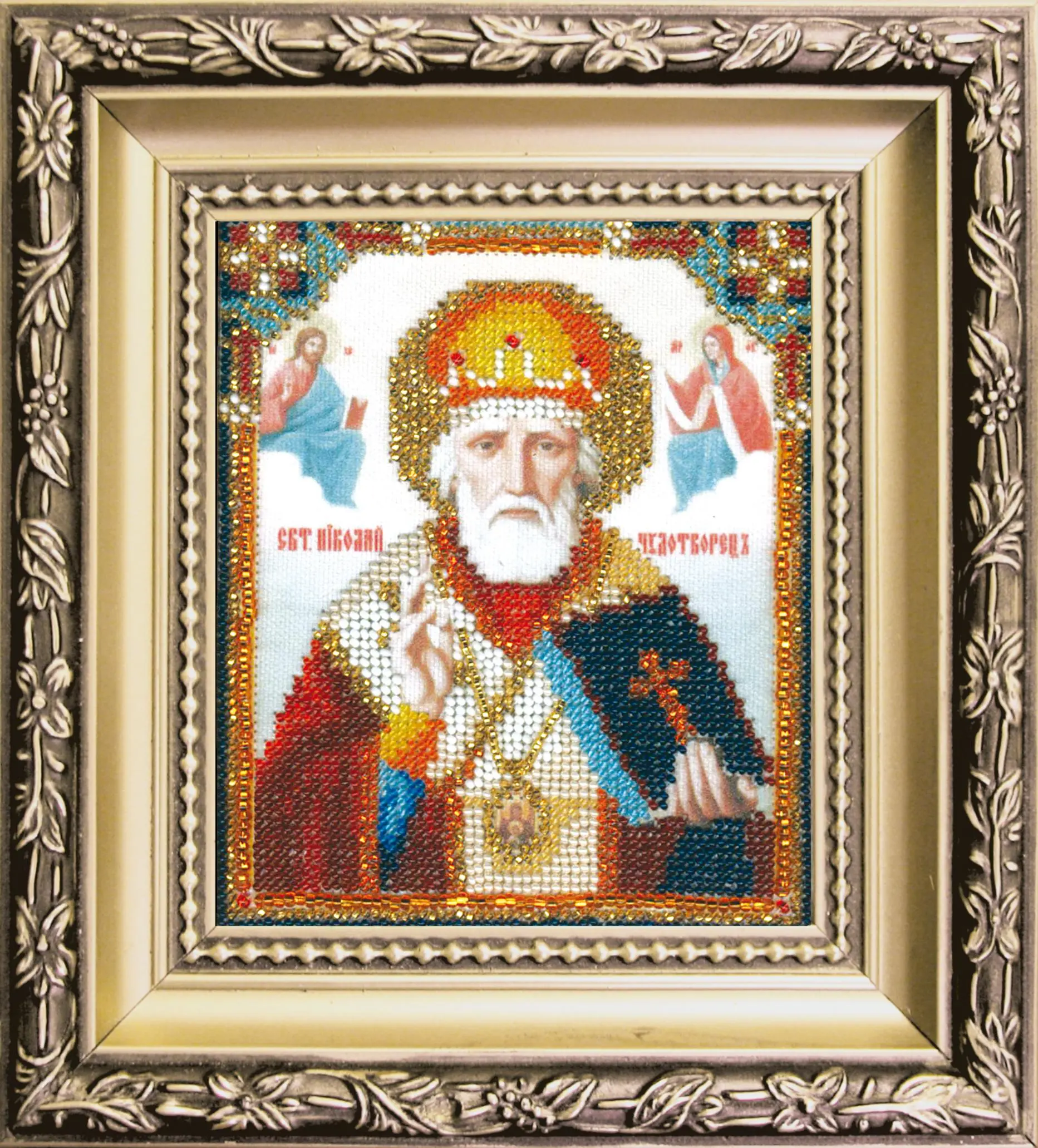 Набір для вишивання ювелірним бісером Чарівна Мить БЮ-008 Ікона святителя Миколая Чудотворця