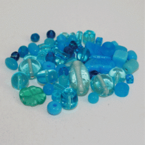 1576TDM/Turquoise,4-16 MM,50г.Plain Beads Mix Crystal Art намистини