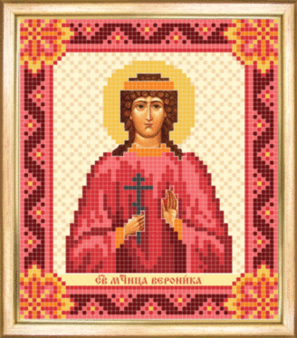СБІ-078 Схема для вишивання бісером Іменна ікона свята мучениця Вероніка