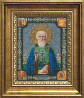 Набір для вишивання бісером Чарівна Мить Б-1024 Ікона святого преподібного Сергія Радонежського