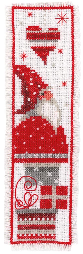 PN-0165984 Набір для вишивання хрестом (закладка) Vervaco Christmas gnomes Рождественские гномы