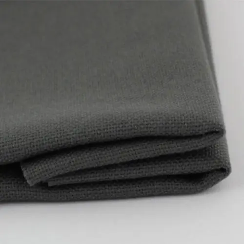 Тканина для вишивання ТПК-190-1 3/97 Онікс (домоткане полотно №30), темно-сірий, 48% бавовна, 52% п/е, 50х50см