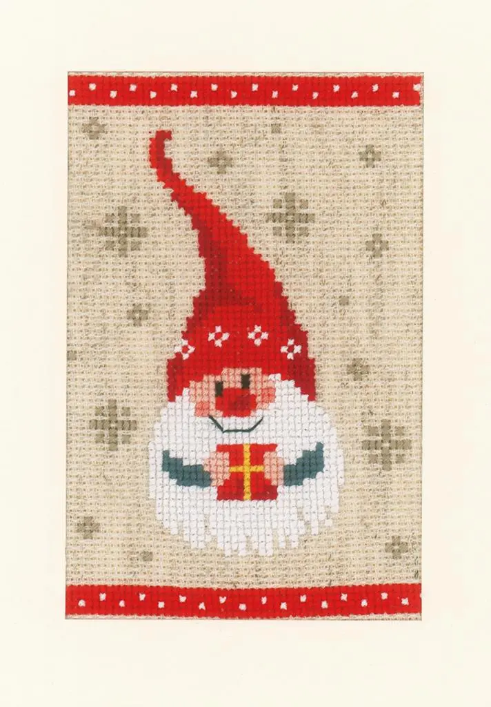 PN-0184428 Набір для вишивання хрестом (листівки) Vervaco Christmas gnomes Різдвяні гноми
