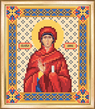 СБІ-035 Схема для вишивання бісером Іменна ікона свята мучениця Ґанна