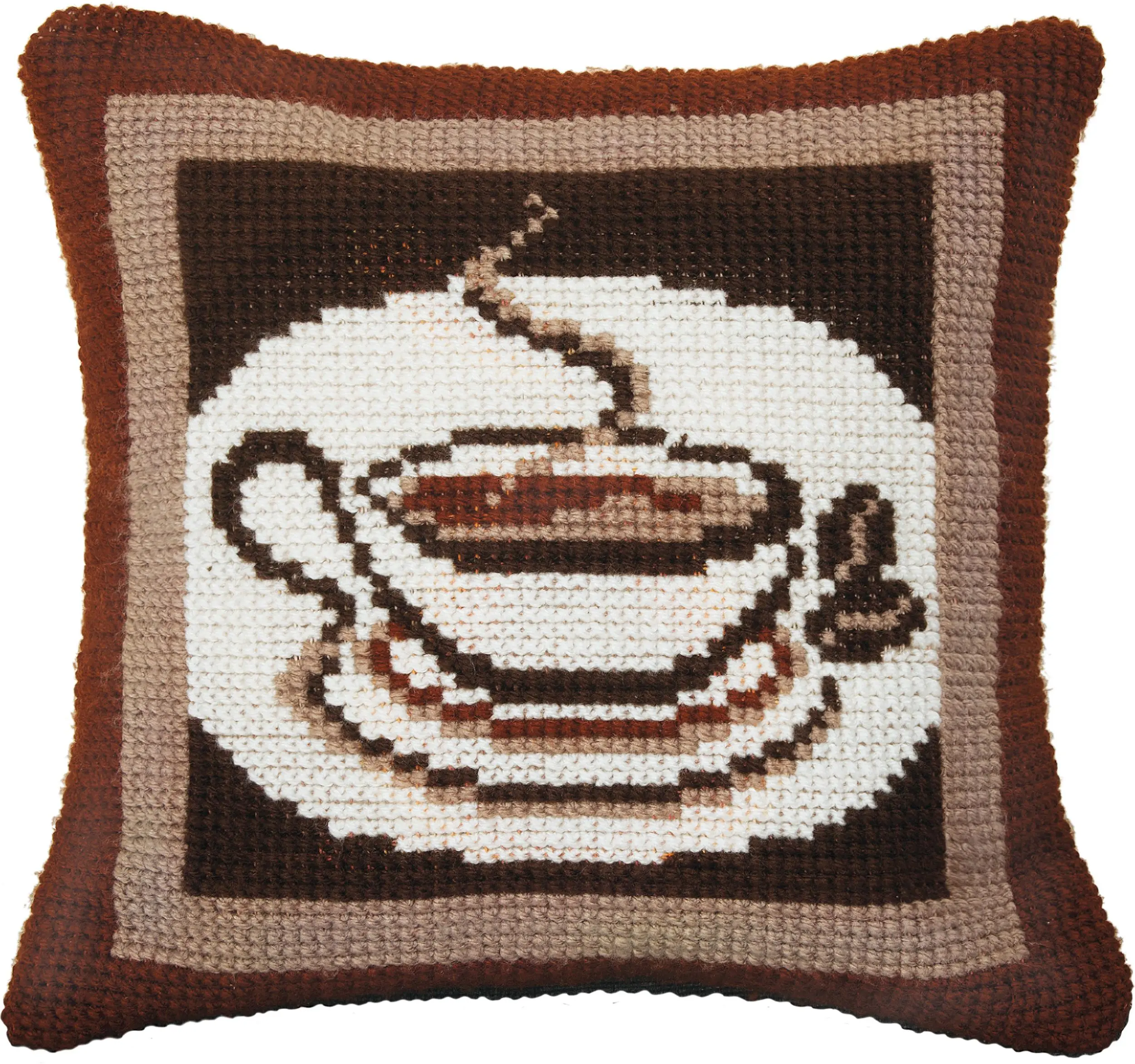 Набір для вишивання подушки хрестиком Чарівна Мить РТ-184 Ароматна кава