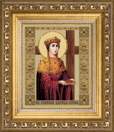 Набір картина стразами Чарівна Мить КС-082 Ікона святої равноапостольної цариці Олени 