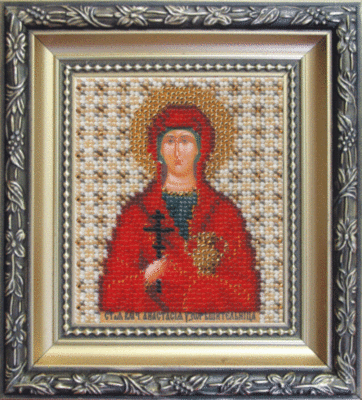 Набір для вишивання бісером Чарівна Мить Б-1069 Ікона свята мучениця узорешительниця Анастасія