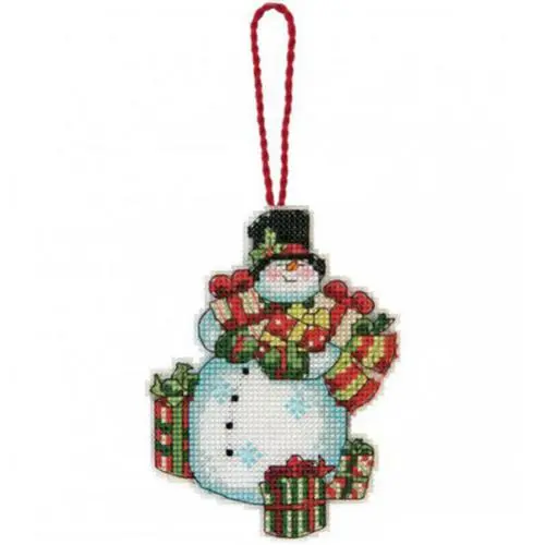 70-08896 Набір для вишивання хрестом DIMENSIONS Snowman Christmas Ornament Різдвяна прикраса Сніговик