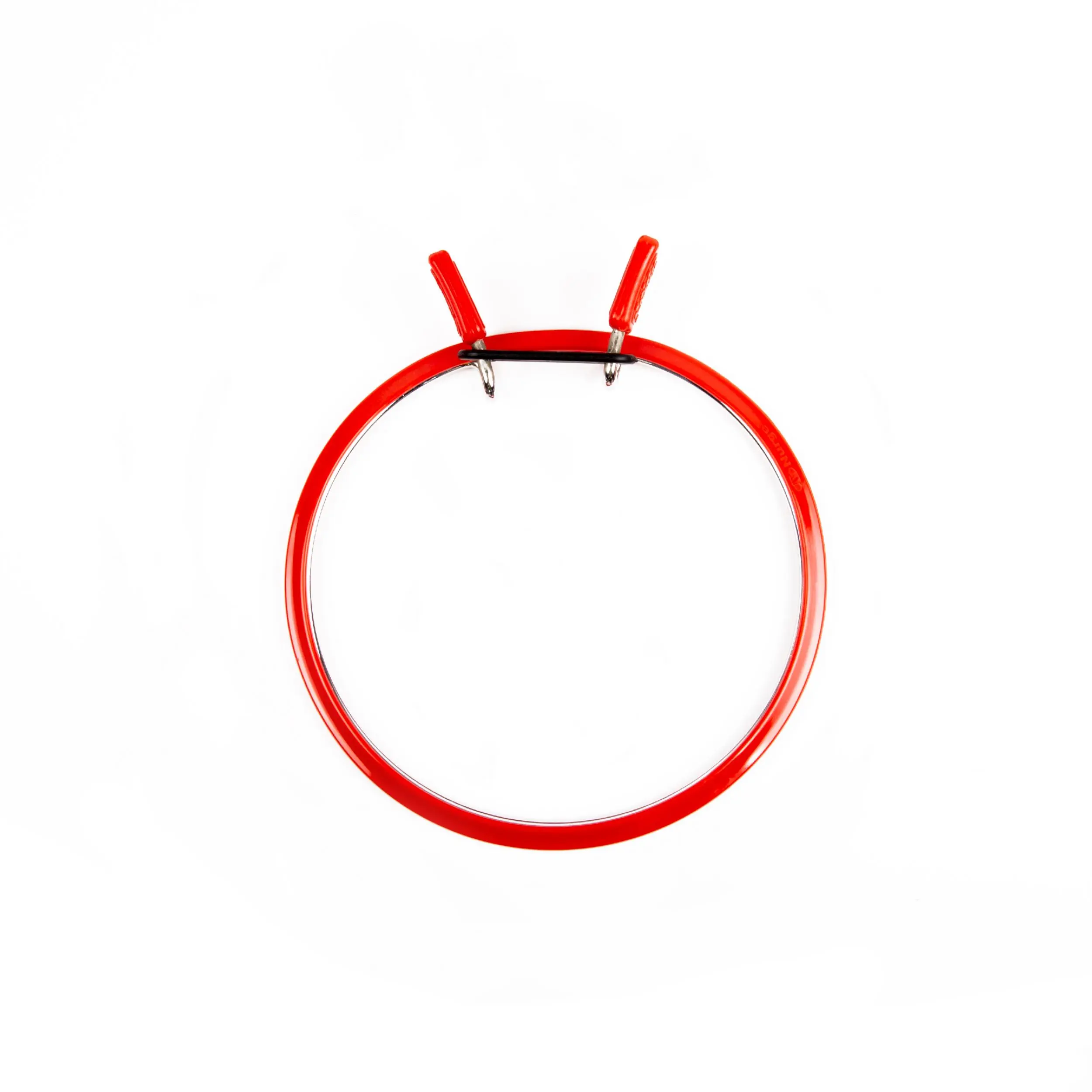 160-2/червоні Пяльці Nurge пружинні для вишивання та штопки, висота обідка 5мм, діаметр 126мм