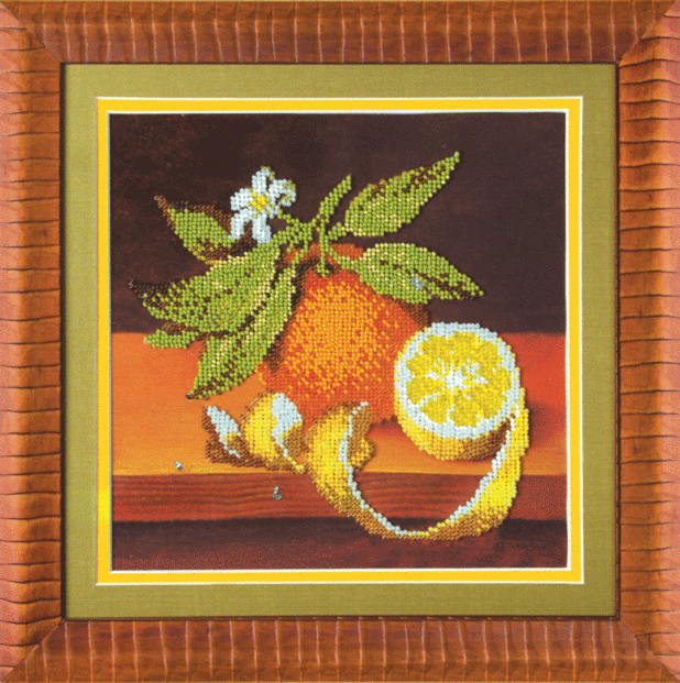 Набір для вишивання бісером Чарівна Мить Б-631 Лимон апельсин