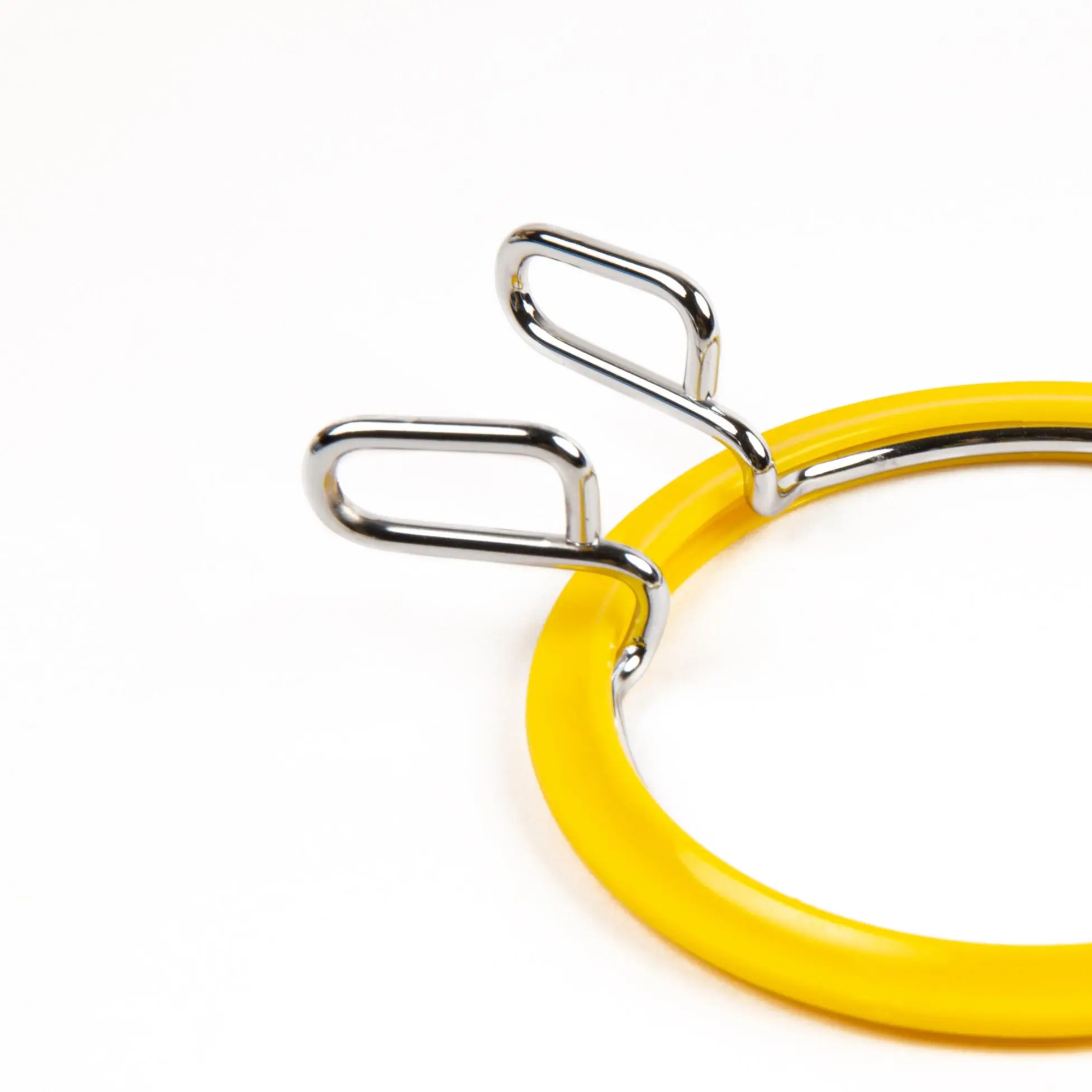 160-3/жовті Пяльці Nurge пружинні для вишивання та штопки, висота обідка 2,6мм, діаметр 58мм