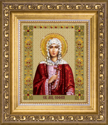 Набір картина стразами Чарівна Мить КС-112 Ікона святої мучениці Софії