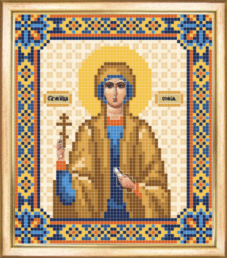 СБІ-056 Схема для вишивання бісером Іменна ікона свята мучениця Софія