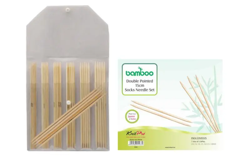 22544 Набір шкарпеткових спиць 15 см Bamboo KnitPro