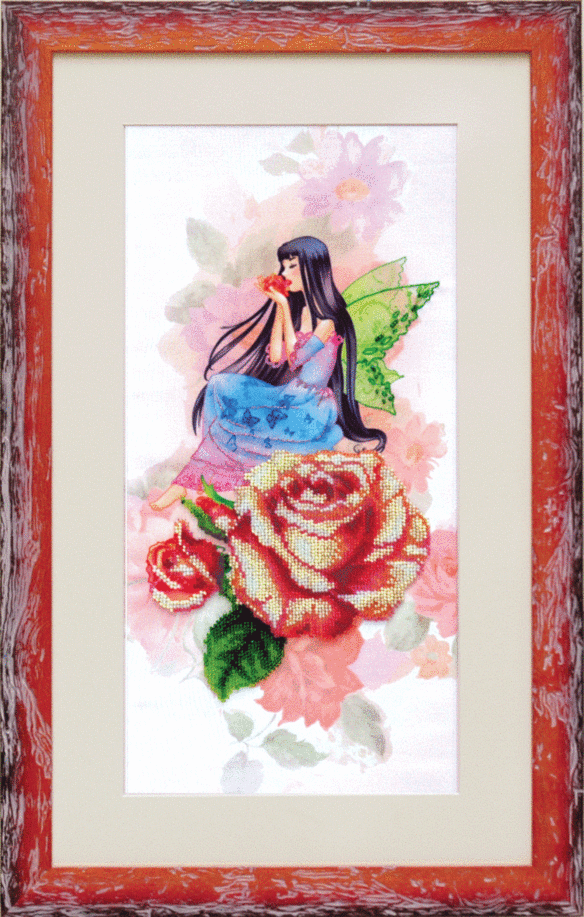 Набір для вишивання бісером Чарівна Мить Б-525 Квіткова фея. Роза