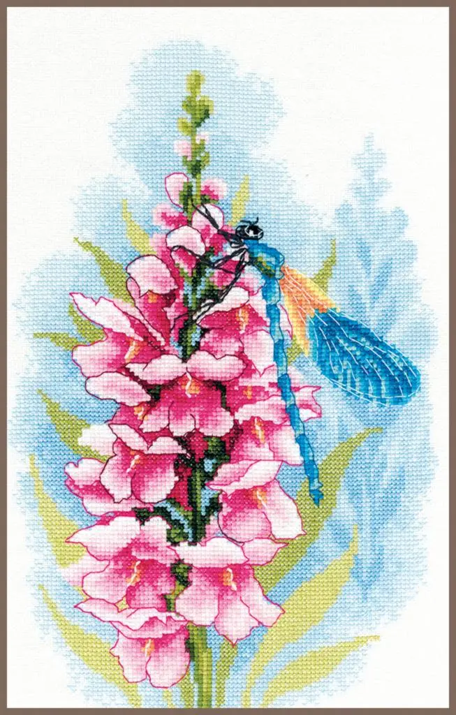 PN-0194925 Набір для вишивки хрестом LanArte Dragonflys treasure Скарб бабки