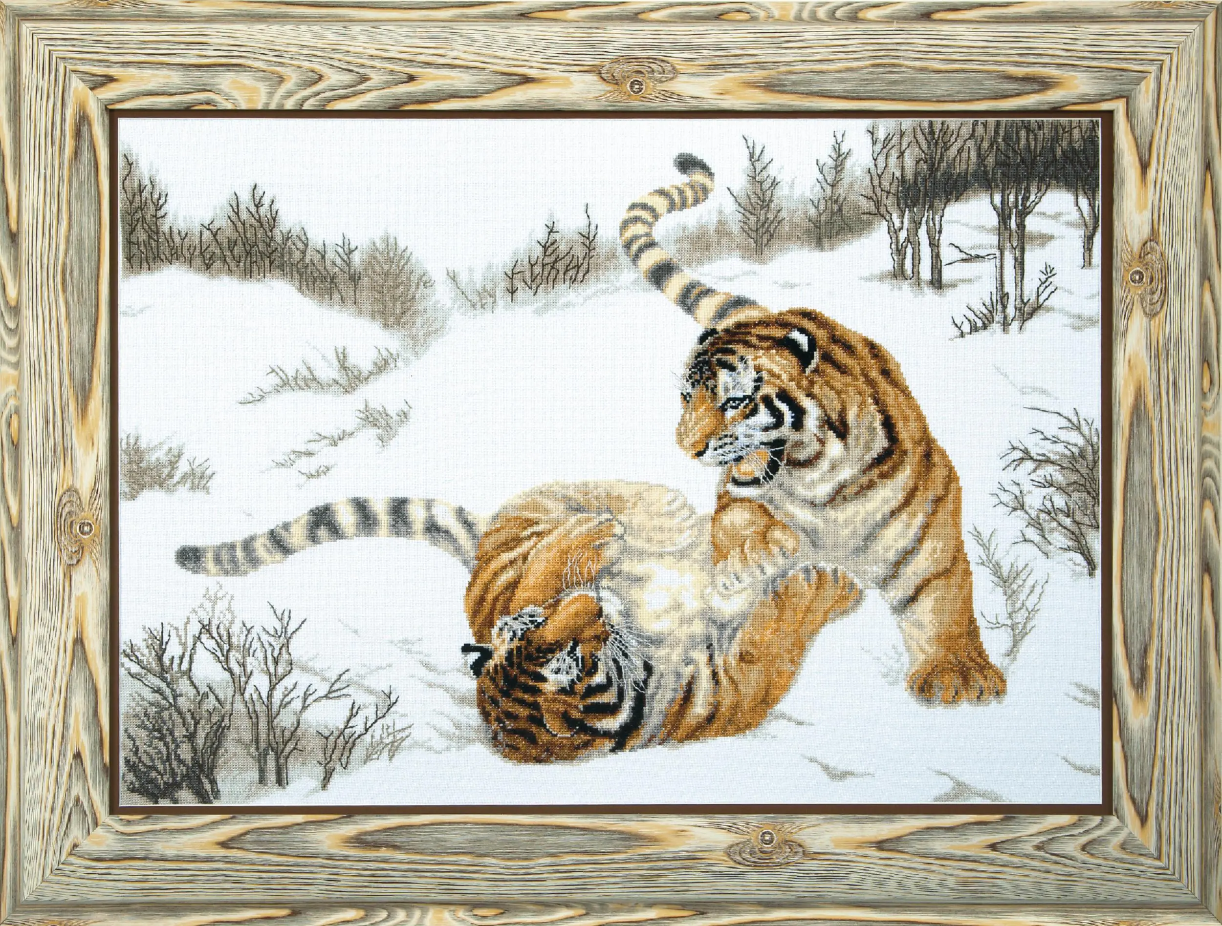 Набір для вишивання хрестиком Чарівна Мить М-219 Ігриві тигри