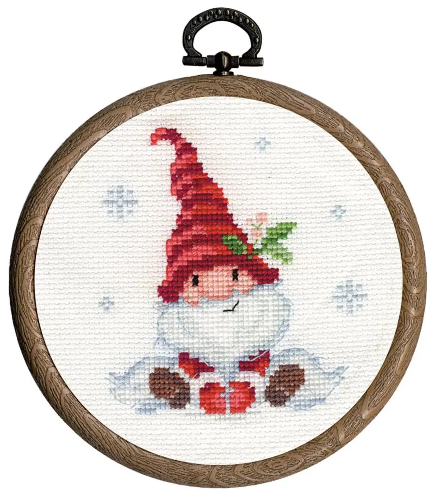PN-0187976 Набір для вишивання хрестом Vervaco Christmas gnomes Різдвяні гноми