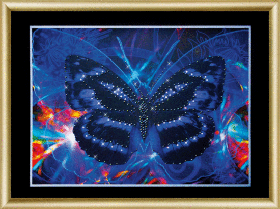 Набір картина стразами Чарівна Мить КС-171 Нічний метелик