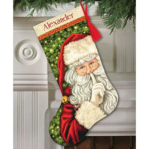 70-08938 Набір для вишивання - гобелен DIMENSIONS Secret Santa. Stocking Секрет Санти. Панчоха