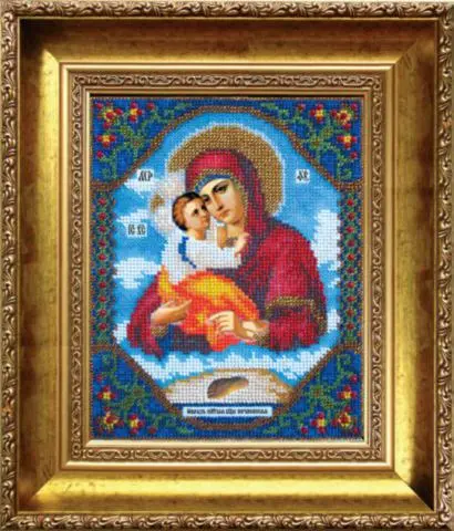Набір для вишивання бісером Чарівна Мить Б-1006 Ікона Божої Матері Почаєвська