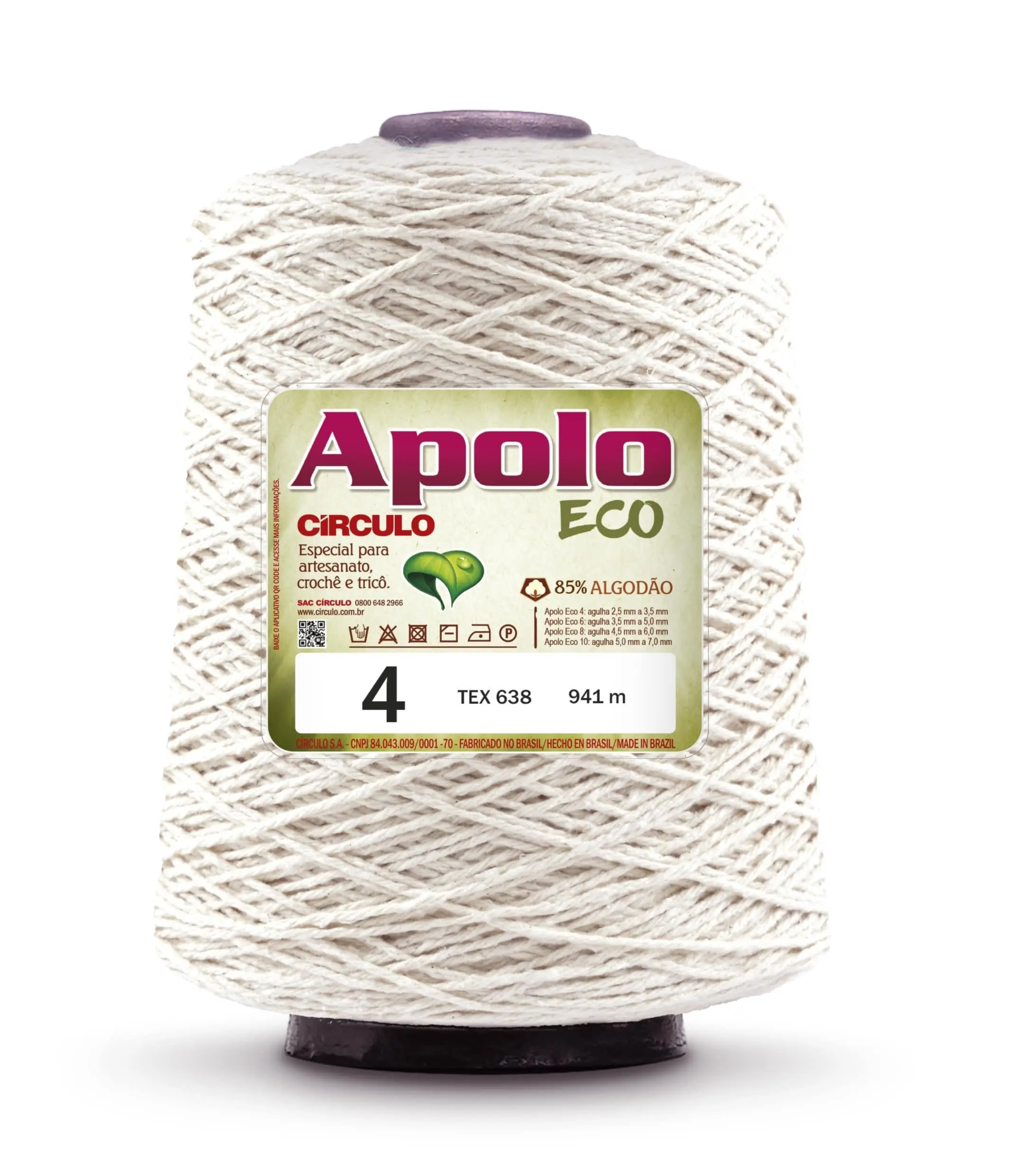 20 APOLO ECO 4 (85% бавовна, 15% волокна, 600гр, 940м 1шт)