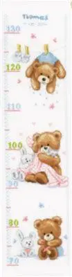 PN-0147440 Набір для вишивання хрестом (ростомір) Vervaco Lovely bears Милі ведмежата