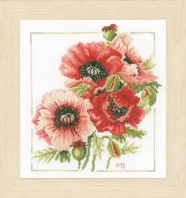 PN-0157496 Набір для вишивки хрестом LanArte Anemone Bouquet Букет анемонів