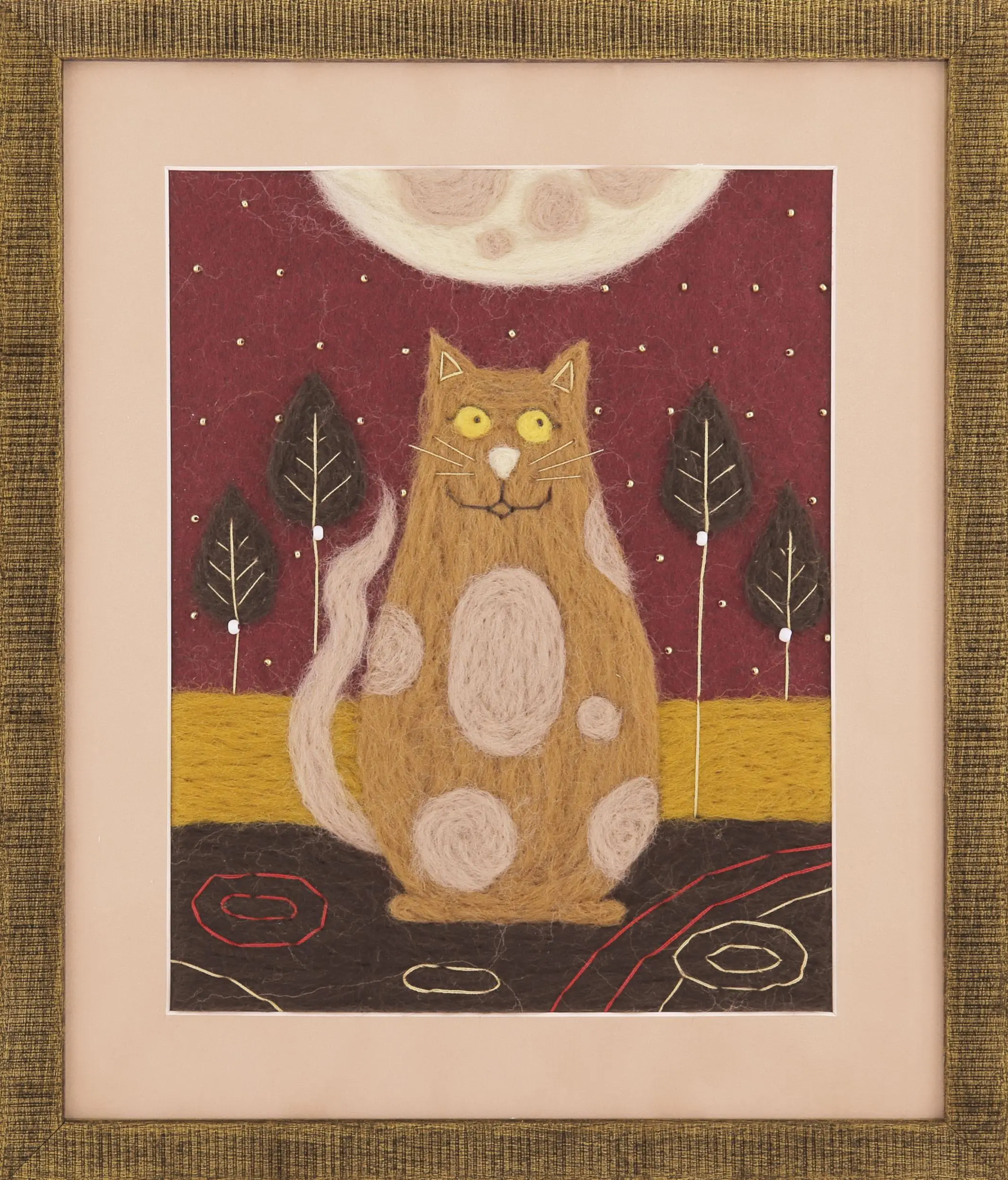Набір для валяння картини Чарівна Мить В-214 Триптих Жив-був кіт