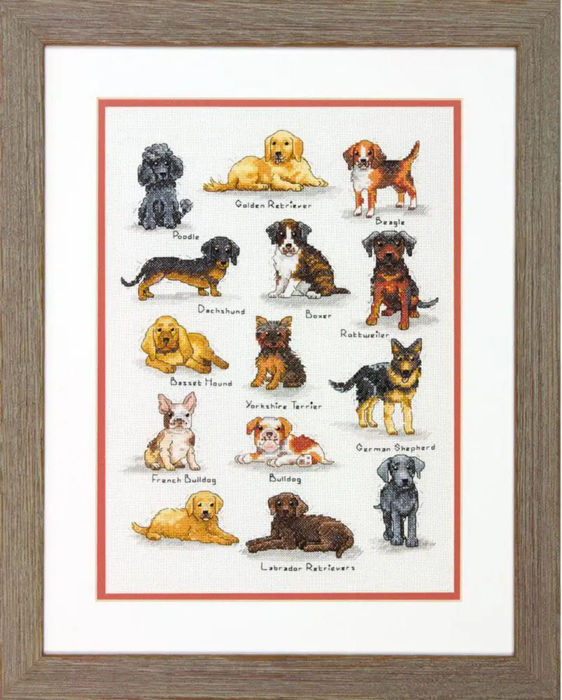 70-35353 Набір для вишивання хрестом DIMENSIONS Dog Sampler Породи собак
