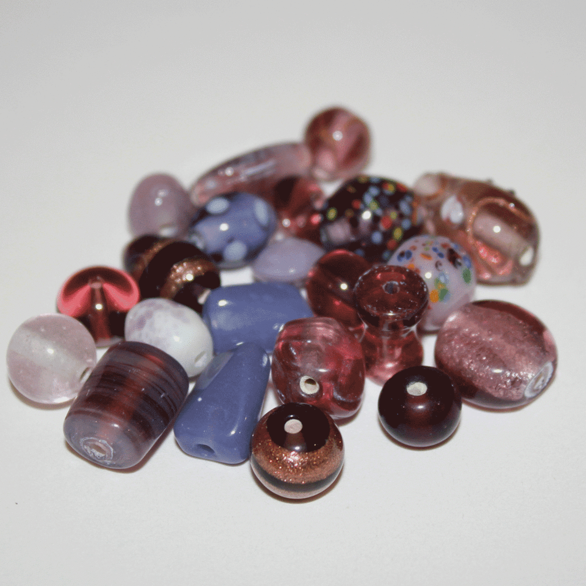 133TDM/Purple,4-12 MM,50г.Plain/Fancy Mix Crystal Art намистини