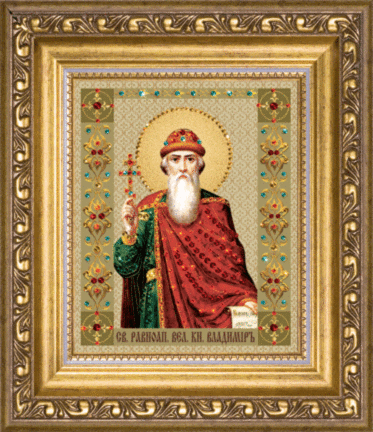 Набір картина стразами Чарівна Мить КС-072 Ікона святого равноапостольного князя Володимира