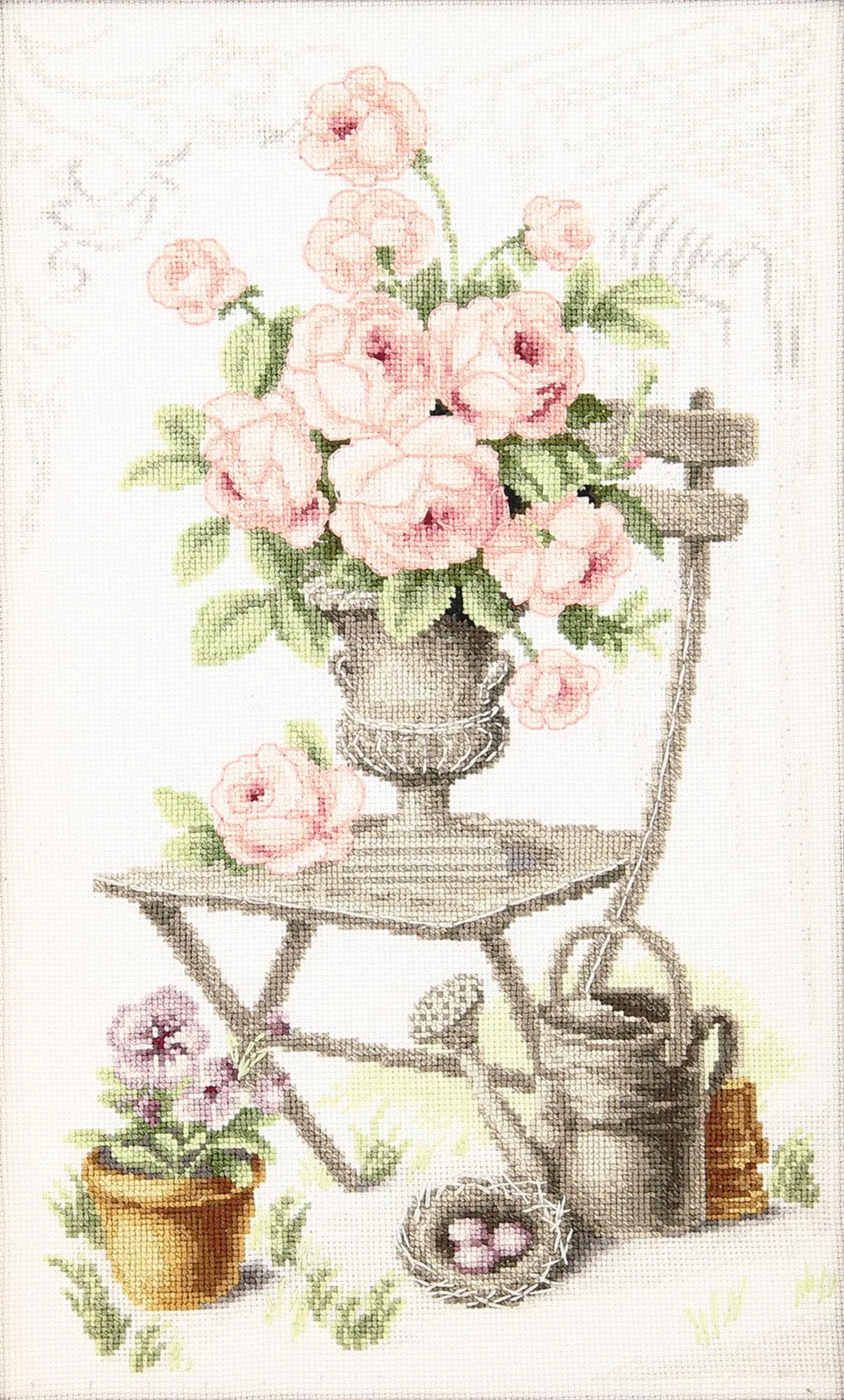 Набір для вишивання хрестиком Чарівна Мить М-355 Літній натюрморт з трояндами